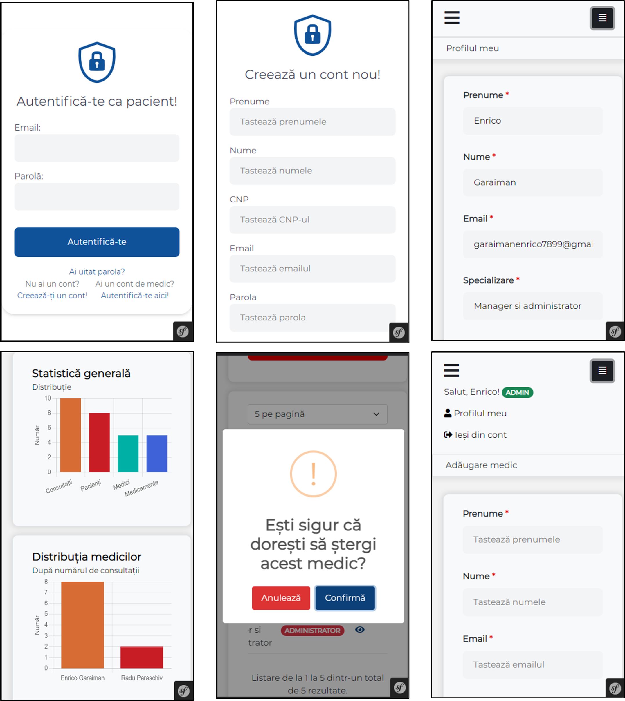 Platform for managing the data of a hospital using PHP and MariaDB