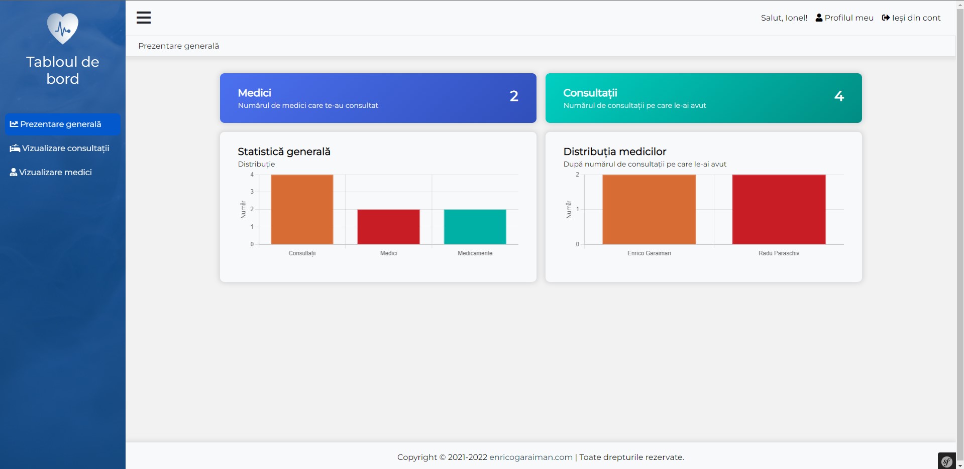 Platform for managing the data of a hospital using PHP and MariaDB