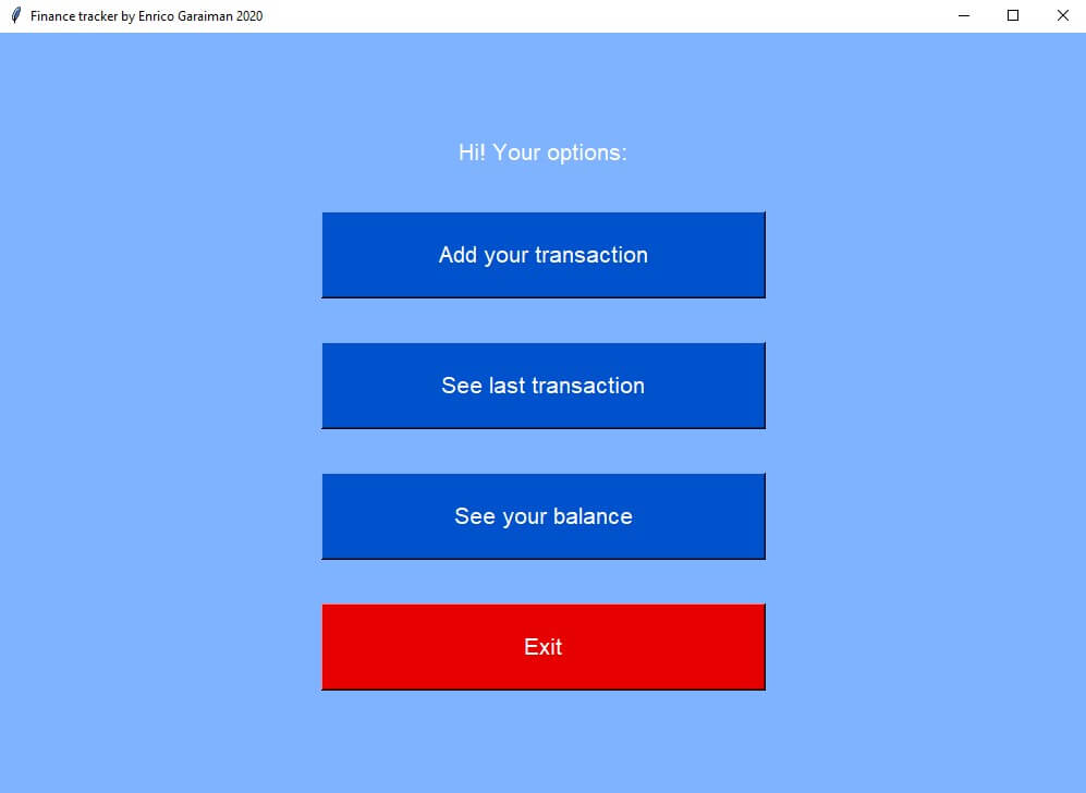 Finance tracker
